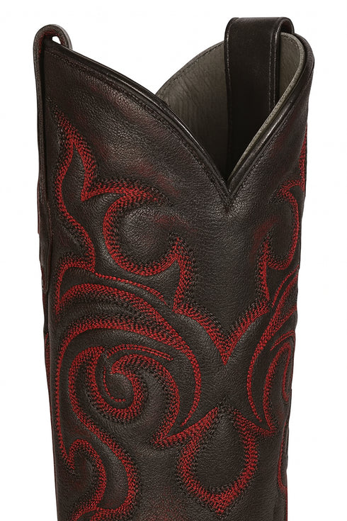 Caiman Tail Boots J-toe Black Cherry