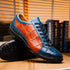 Marco Di Milano Cairo Blue Jeans & Honey Leather Oxfords