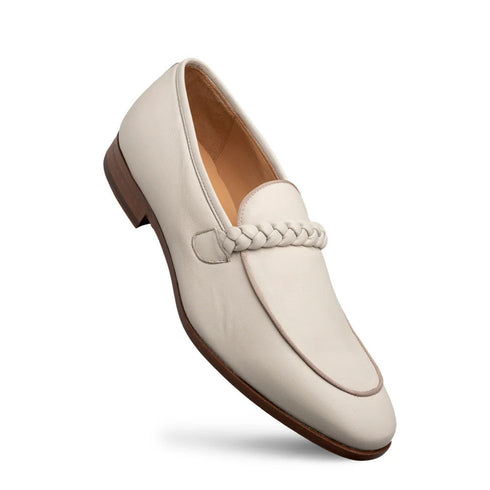 Parole Penny Loafer Calfskin Bone By Mezlan Made In Spain Brand