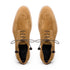 Zelli Campo Suede Goatskin Blucher Lace-up Shoes in Tobacco