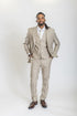 Caravelli Suit - Designer Caravelli Jacket and Pants in Color Solid Beige