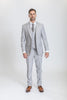Caravelli Suit - Designer Caravelli Jacket and Pants in Color Solid Ice Grey