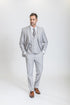 Caravelli Suit - Designer Caravelli Jacket and Pants in Color Solid Ice Grey
