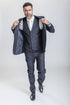 Caravelli Suit - Designer Caravelli Jacket and Pants in Color Solid Navy