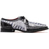 Marco Di Milano Caribe Newspaper Black Leather Dress Shoe