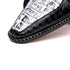 Marco Di Milano Caribe Black / Newspaper Caiman Crocodile Derby Shoes