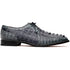 Marco Di Milano Caribe Dark Grey Caiman Crocodile Derby