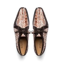 Marco Di Milano Caribe: Rustic White/Brown Leather Dress Shoe