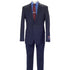 Carlo Lusso Navy Two-button Poly Blend Suit