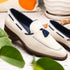Zelli Carmen Italian Sueded Goatskin Tassel Loafers in Sand