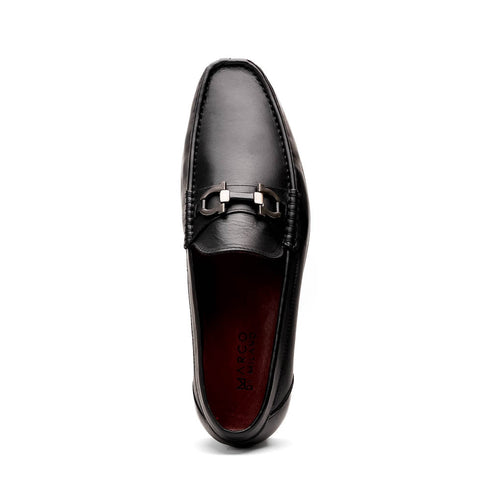 Marco Di Milano Cassarano Black Men's Calfskin Leather Loafers