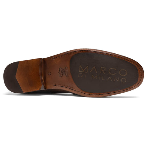 Marco Di Milano Cassarano Crazy Tan Men's Calfskin Leather Loafers