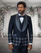 Statement Men's 3 Piece Modern Fit Tuxedo - Embellished Rhinestones