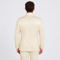 Champagne Satin Tuxedo Set – 4-Piece Look for Weddings & Proms