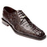 Genuine Hornback Crocodile Shoes: Men's Belvedere Chapo Brown Exotic Dress Shoes