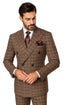 Classic Fit in Brown Plaid Color by Rossiman