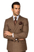 Classic Fit in Brown Plaid Color by Rossiman
