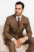 Classic Fit in Brown Plaid Color by Rossiman