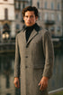 Herringbone Wool & Cashmere Chesterfield Overcoat – 1920s Full Length