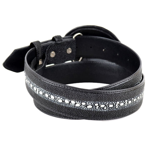 Cinto Vaquero de Mantarraya PC Original Color Negro CB-C111405