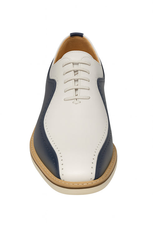 Stylish Two-Tone Brogue Oxford