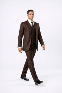 Classic Boy Suit 5 Piece Set Brown