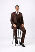 Classic Boy Suit 5 Piece Set Brown