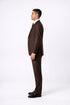 Classic Boy Suit 5 Piece Set Brown