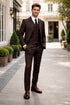 Classic Boy Suit 5 Piece Set Brown