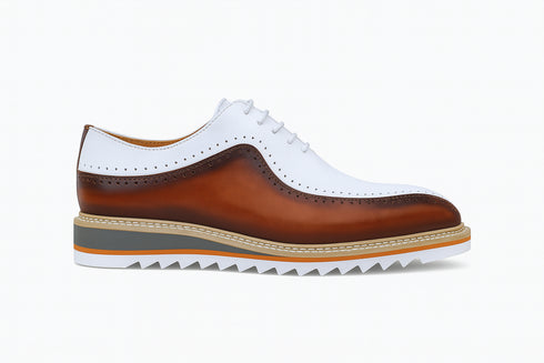 Stylish Two-Tone Brogue Oxford