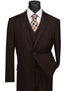 Men’s Brown Tone on Tone Pinstripe Suit, Classic Fit Formal Wedding Business Suit