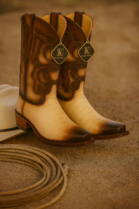 King Exotic Men's Caiman Belly Snip Toe Boots