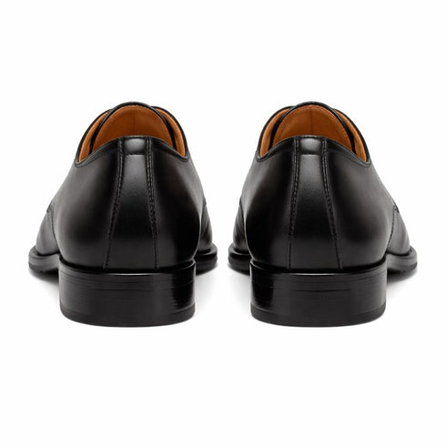 Coventry Black Calfskin Leather Men’s Classic Apron Oxford By Mezlan Made In Spain Brand