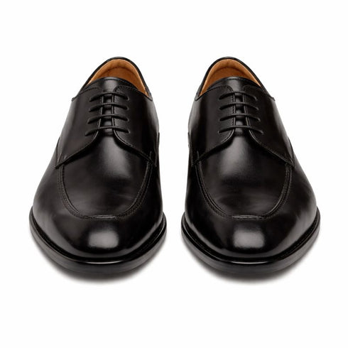 Coventry Black Calfskin Leather Men’s Classic Apron Oxford By Mezlan Made In Spain Brand