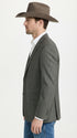 Mens Charcoal Gray Pinstripe Western Blazer – Classic Cowboy Style Jacket for Business, Formal and Smart Casual Wear