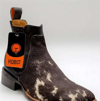 Cowhide Short Cowboy Boots