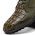 Marco Di Milano Crater Rustic Olive Caiman Crocodile & Lizard Sneakers