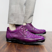 Marco_Di_Milano Crater Purple Luxury Leather Shoe