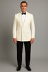 Ivory Double Breasted Tuxedo Dinner Jacket - Cream Dinner Jacket - Off White Tuxedos