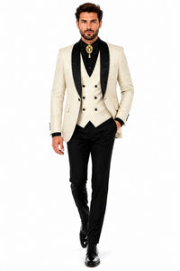 Ivory Tuxedo - Cream Wedding Suit - Off White Groom Suit