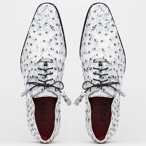 Marco Di Milano Criss Newspaper Ostrich Quill Dress Shoe Oxfords
