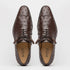 Marco Di Milano Criss Brown Ostrich Quill Dress Shoe Oxfords