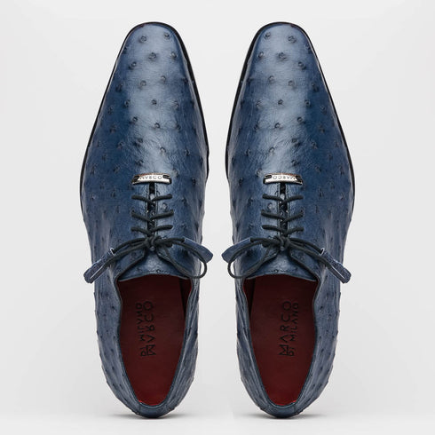 Marco Di Milano Criss Navy Ostrich Quill Dress Shoe Oxfords