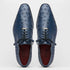 Marco Di Milano Criss Navy Ostrich Quill Dress Shoe Oxfords