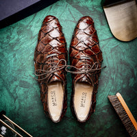 Marco Di Milano Olivieri Brown Leather Dress Shoe