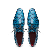 Marco Di Milano Olivieri: Caribbean Blue Leather Shoes