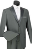 Mens Gray Tuxedo - Grey Wedding Suit-Mens Classic 2 Button Poplin Tuxedo In Grey