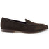 Zelli Sueded Goatskin Loafer with Crocodile Vamp in Nicotine