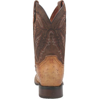 Dan Post Men's Alamosa Full Quill Ostrich Square Toe Boots - Bay Apache