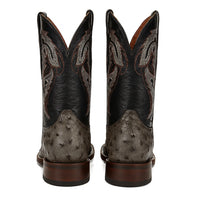 Dan Post Men’s Alamosa Grey/Black Full Quill Ostrich Boots